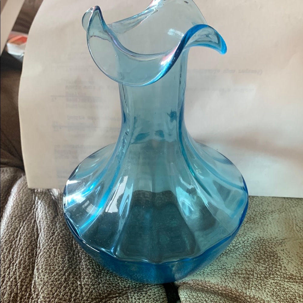 Elegant Blue Glass Vase